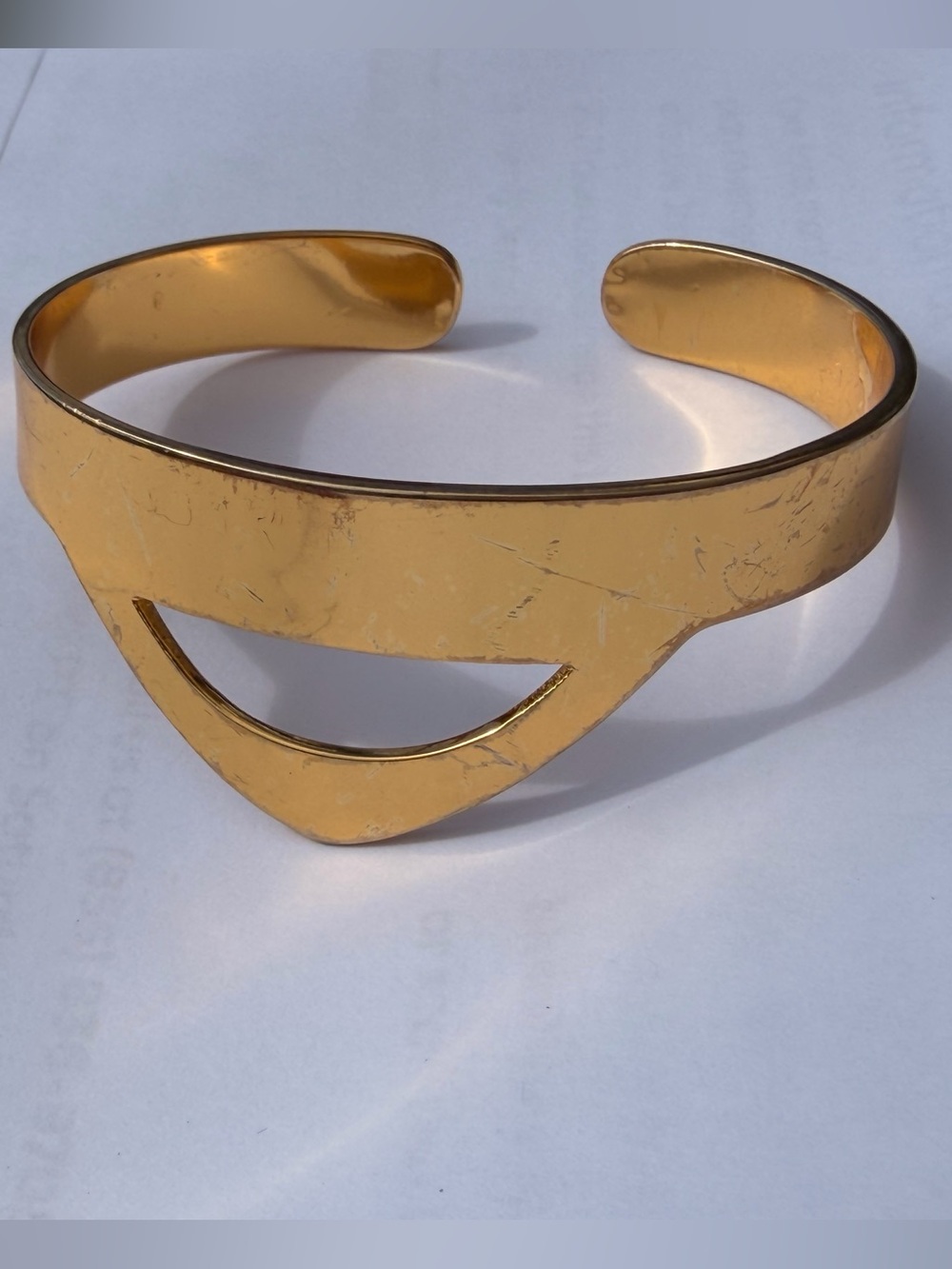 Gold Open Cutout Cuff Bracelet